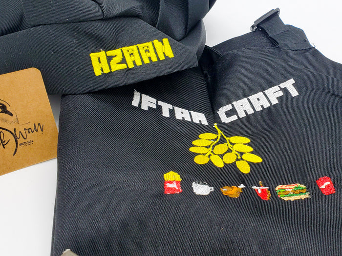 Iftar Craft - personalized apron for boys and girls.