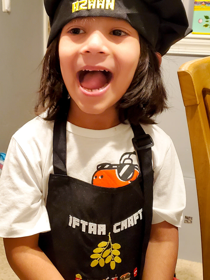 Iftar Craft - personalized apron for boys and girls.