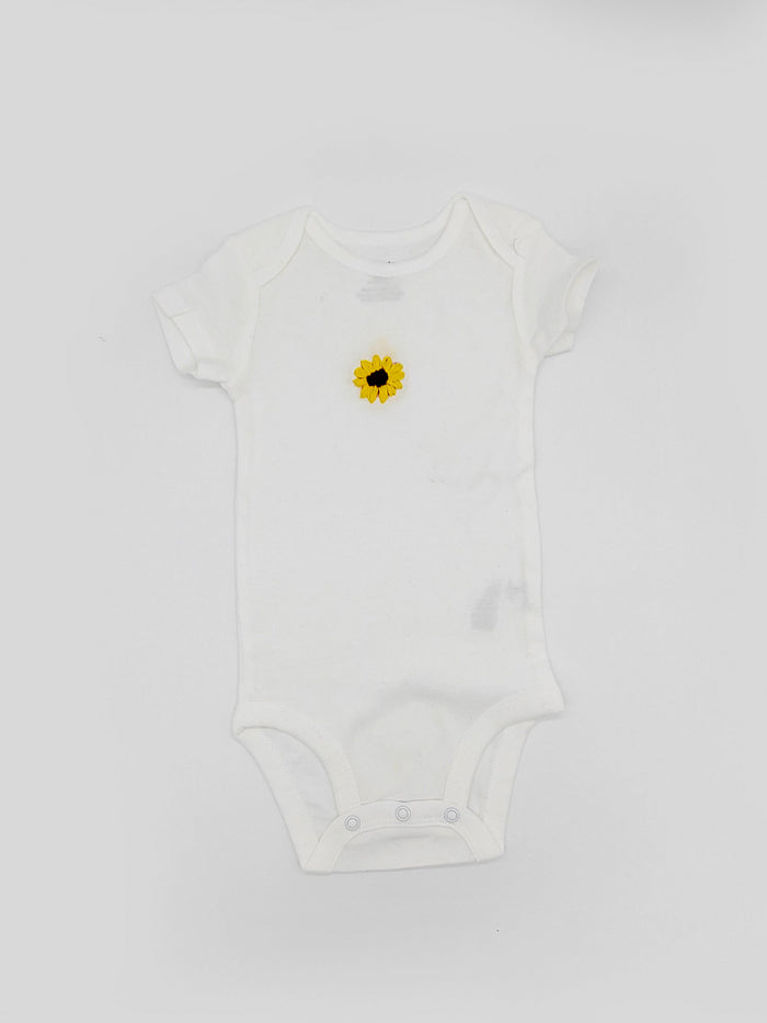 Handmade Sunflower onesie